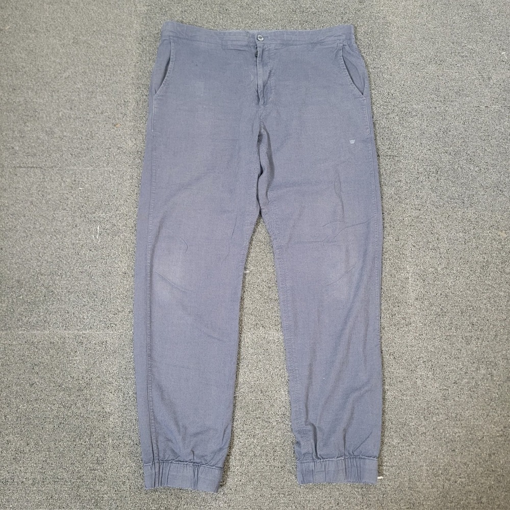 Mack Weldon Size X-Large Jogger Pants Mens Blue Gray Cotton Stretch Casual